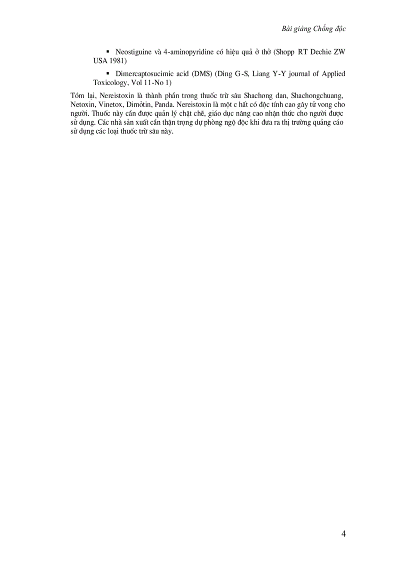 image for page Chống độc Bài giảng điều trị ngộ độc