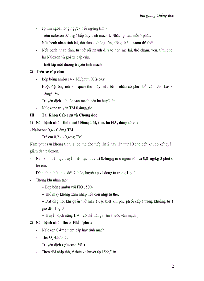 image for page Chống độc Bài giảng điều trị ngộ độc