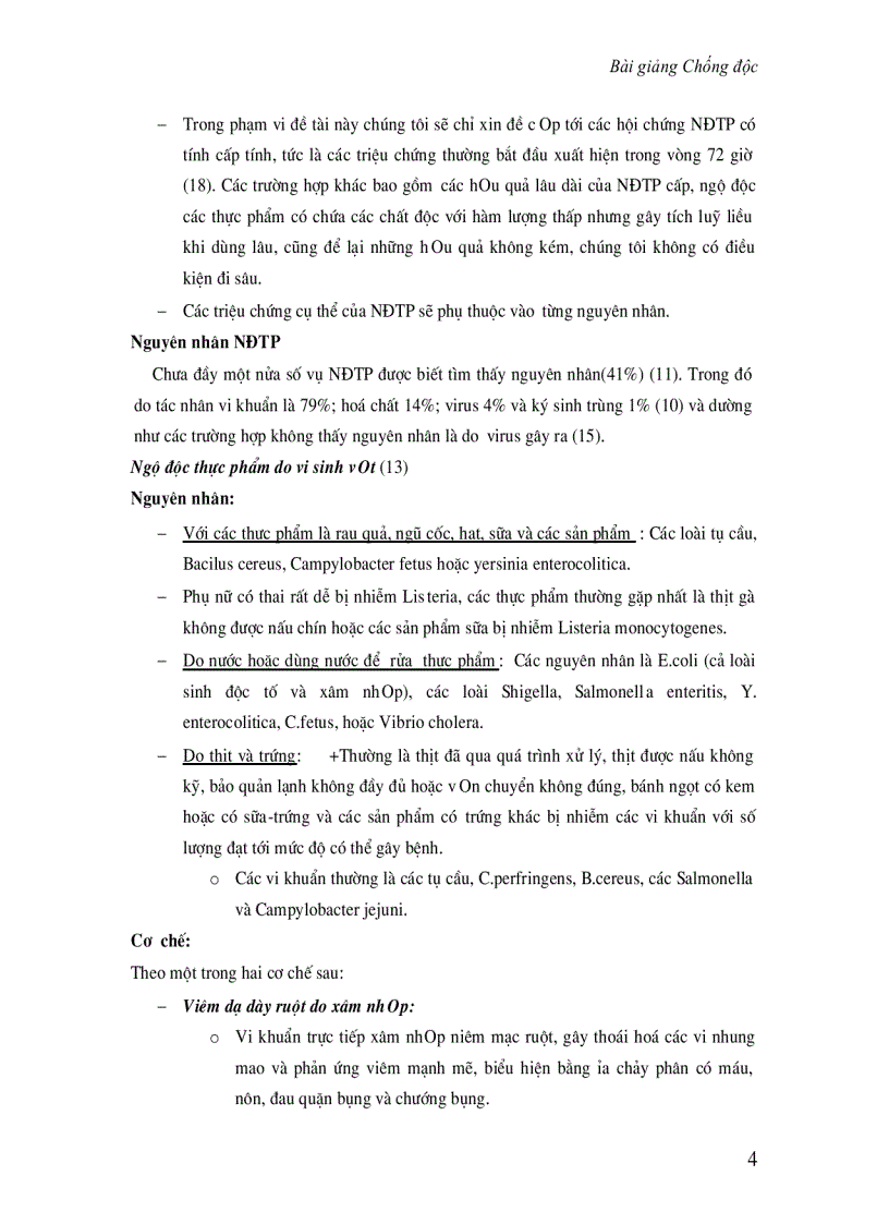 image for page Chống độc Bài giảng điều trị ngộ độc