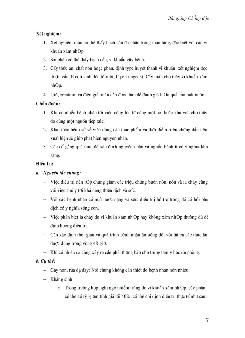 image for page Chống độc Bài giảng điều trị ngộ độc