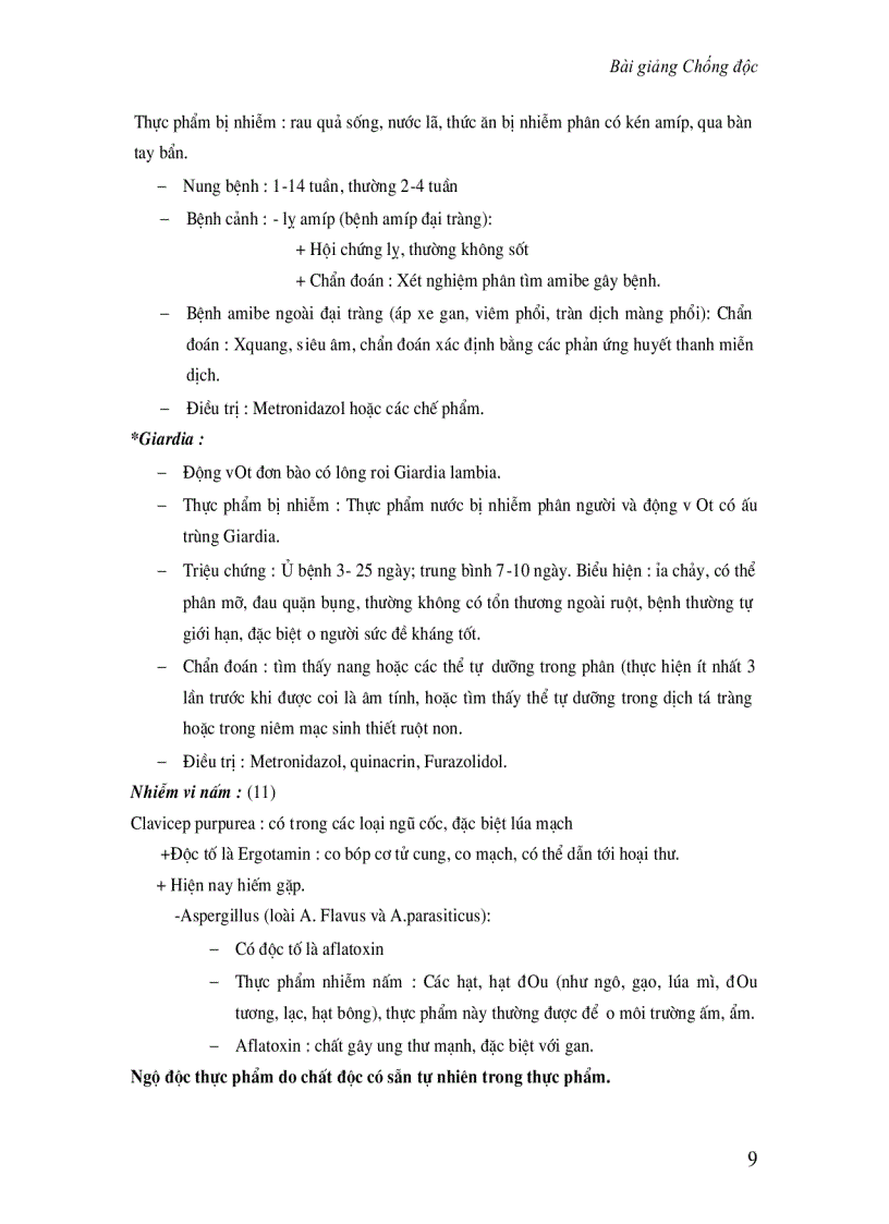 image for page Chống độc Bài giảng điều trị ngộ độc