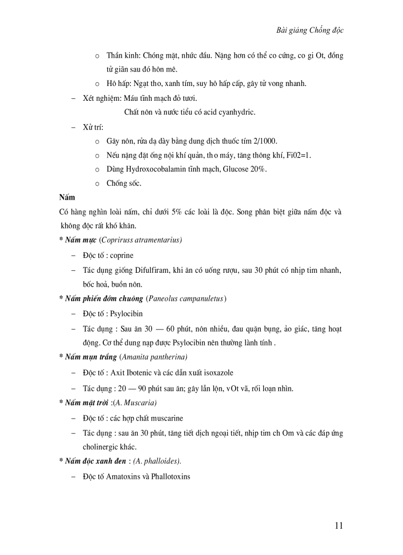 image for page Chống độc Bài giảng điều trị ngộ độc