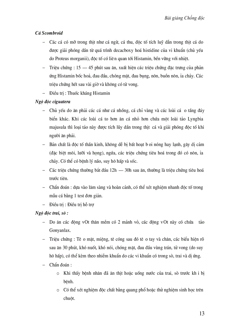 image for page Chống độc Bài giảng điều trị ngộ độc