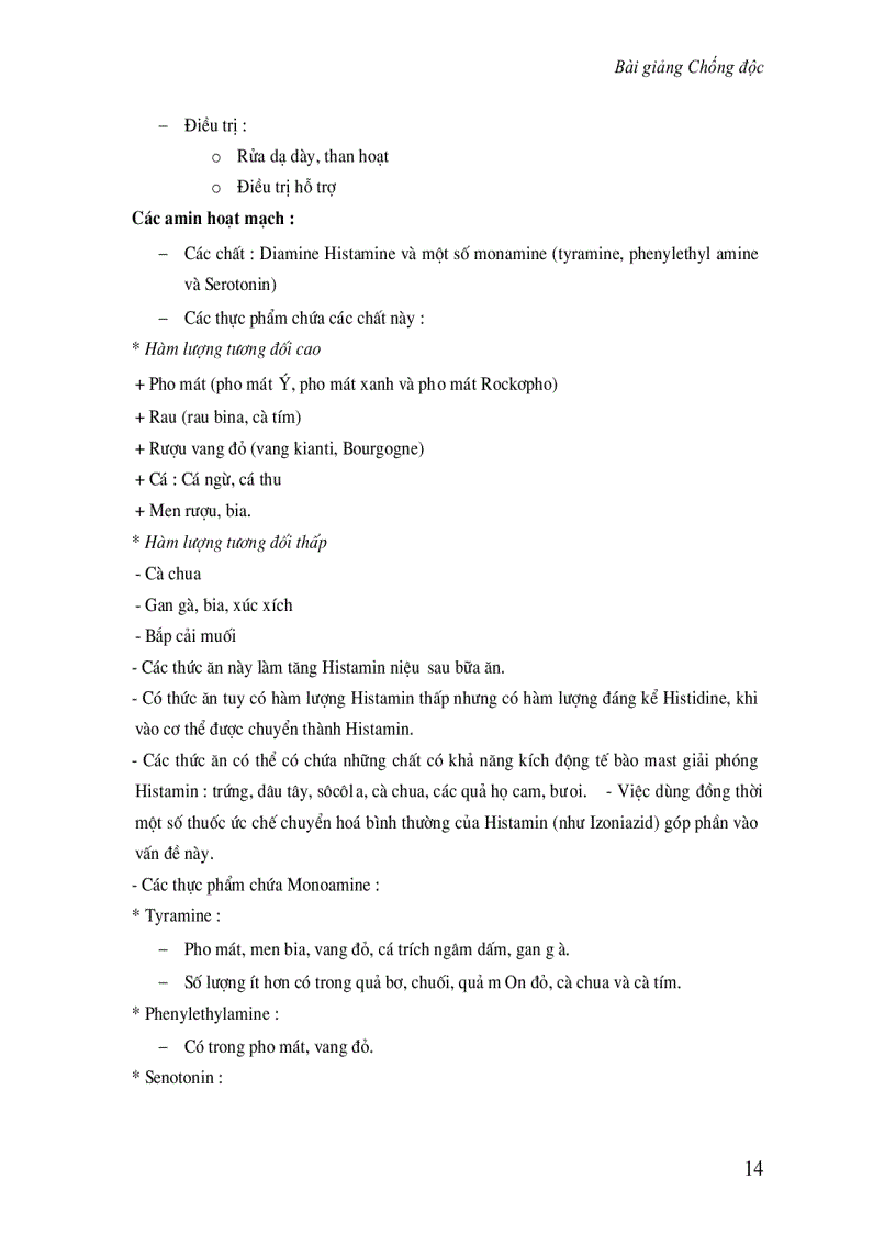 image for page Chống độc Bài giảng điều trị ngộ độc