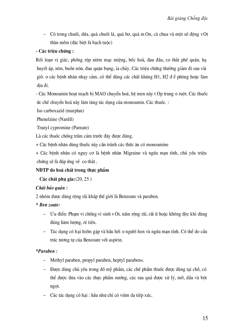 image for page Chống độc Bài giảng điều trị ngộ độc