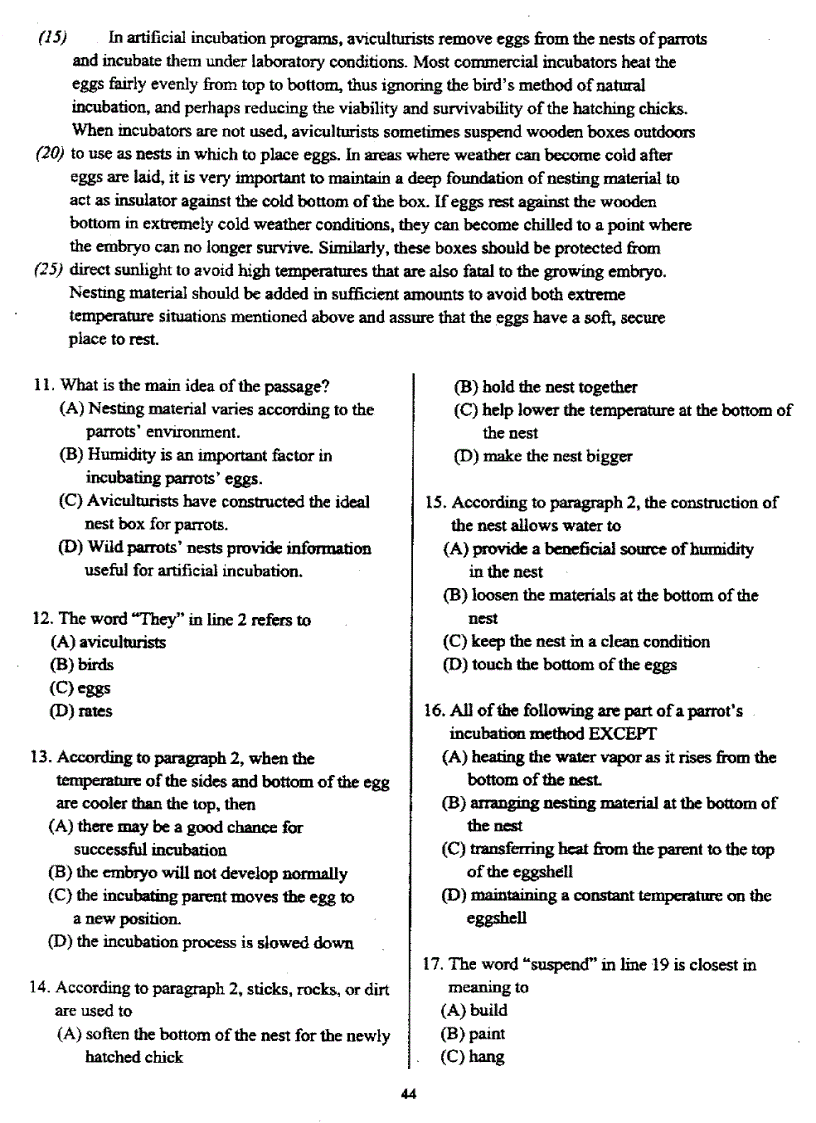 image for page Đề thi TOEFL tháng 10 năm 2000 Ebook