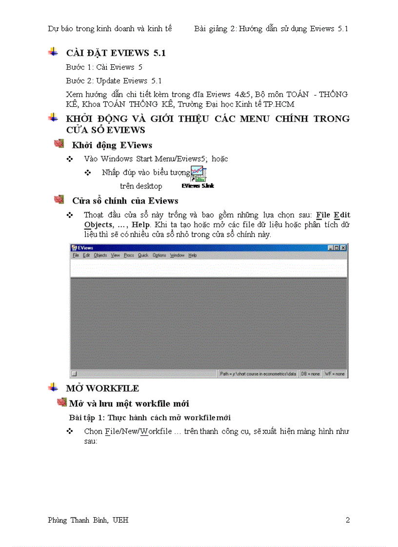 image for page Hướng dẫn sử dụng Eviews 5 1
