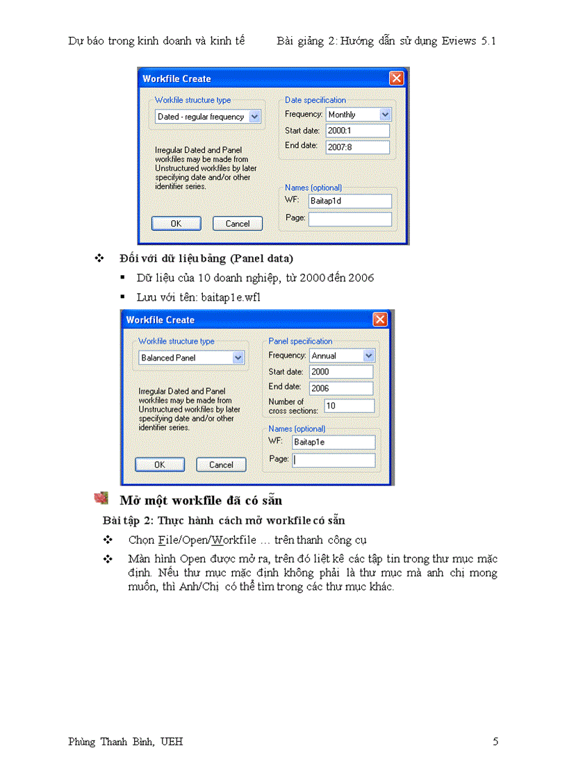 image for page Hướng dẫn sử dụng Eviews 5 1