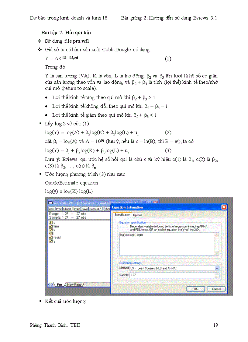 image for page Hướng dẫn sử dụng Eviews 5 1