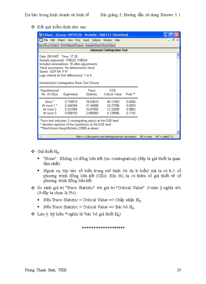 image for page Hướng dẫn sử dụng Eviews 5 1