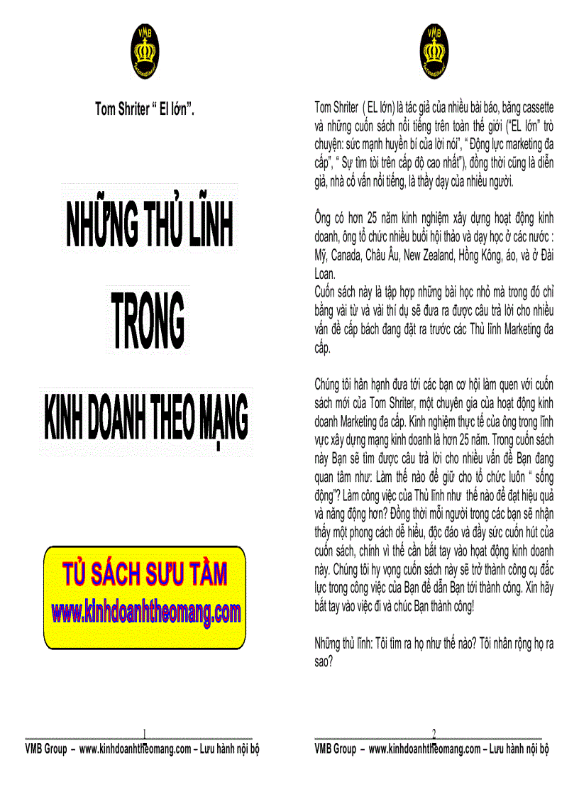 image for page Những thủ lĩnh trong kinh doanh theo mạng