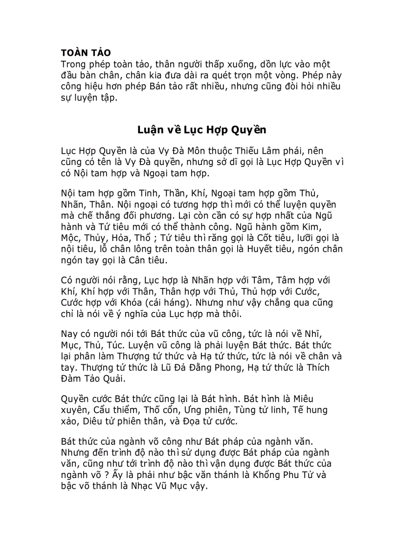 image for page Bí quyết các phép đánh Quyền Đao Thương Tiếng Việt