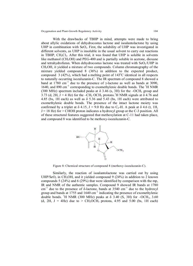 image for page Selective Oxygenation and Plant Growth Regulatory Activity of Sesquiterpene Lactones