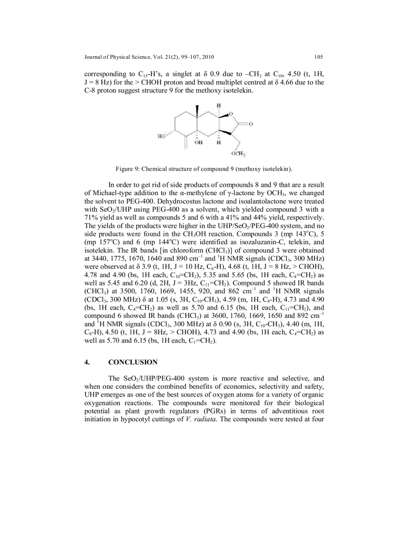 image for page Selective Oxygenation and Plant Growth Regulatory Activity of Sesquiterpene Lactones