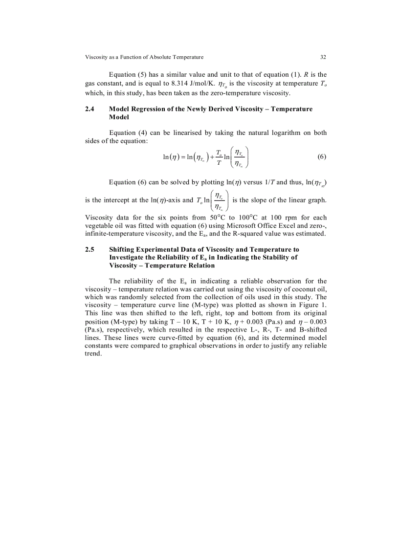 image for page The Hidden Property of Arrhenius type Relationship Viscosity as a Function of Temperature