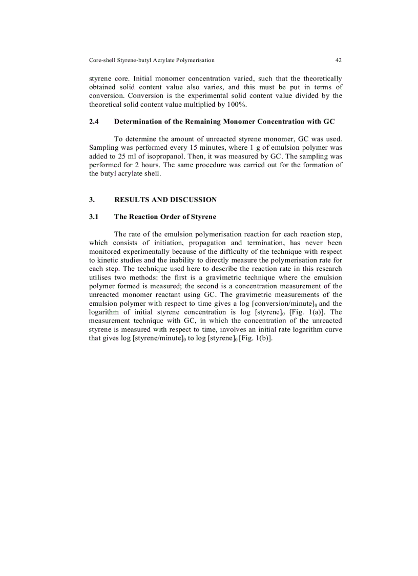 image for page The Kinetics and Mechanism of the Core shell Styrene butyl Acrylate Polymerisation