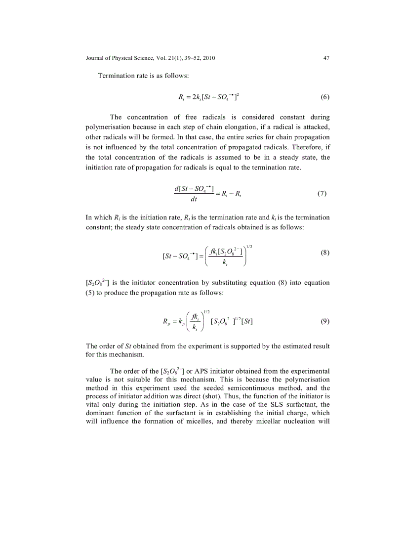 image for page The Kinetics and Mechanism of the Core shell Styrene butyl Acrylate Polymerisation