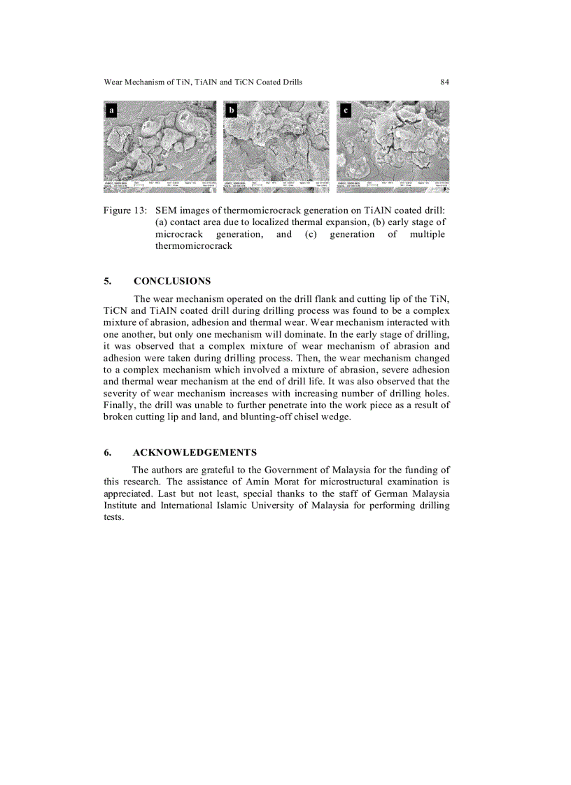 image for page WEAR MECHANISM OF TiN TiAlN AND TiCN COATED DRILLS DURING DRILLING OF CARBON STEEL