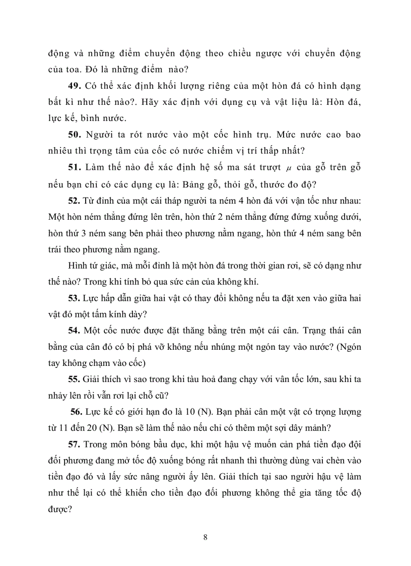 image for page Tuyển tập câu hỏi định tính vật lý hay