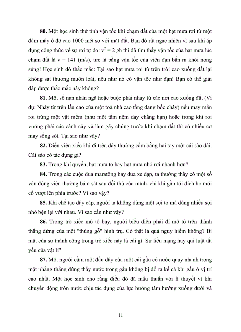 image for page Tuyển tập câu hỏi định tính vật lý hay