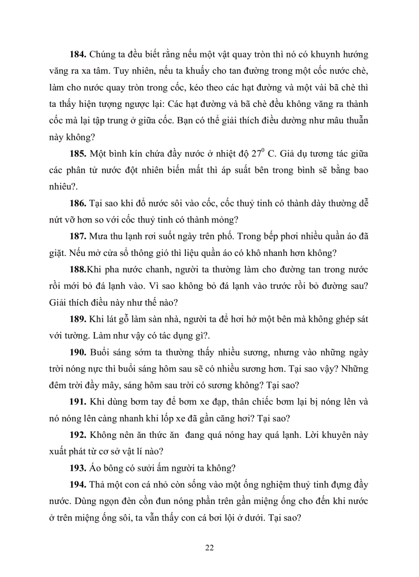 image for page Tuyển tập câu hỏi định tính vật lý hay