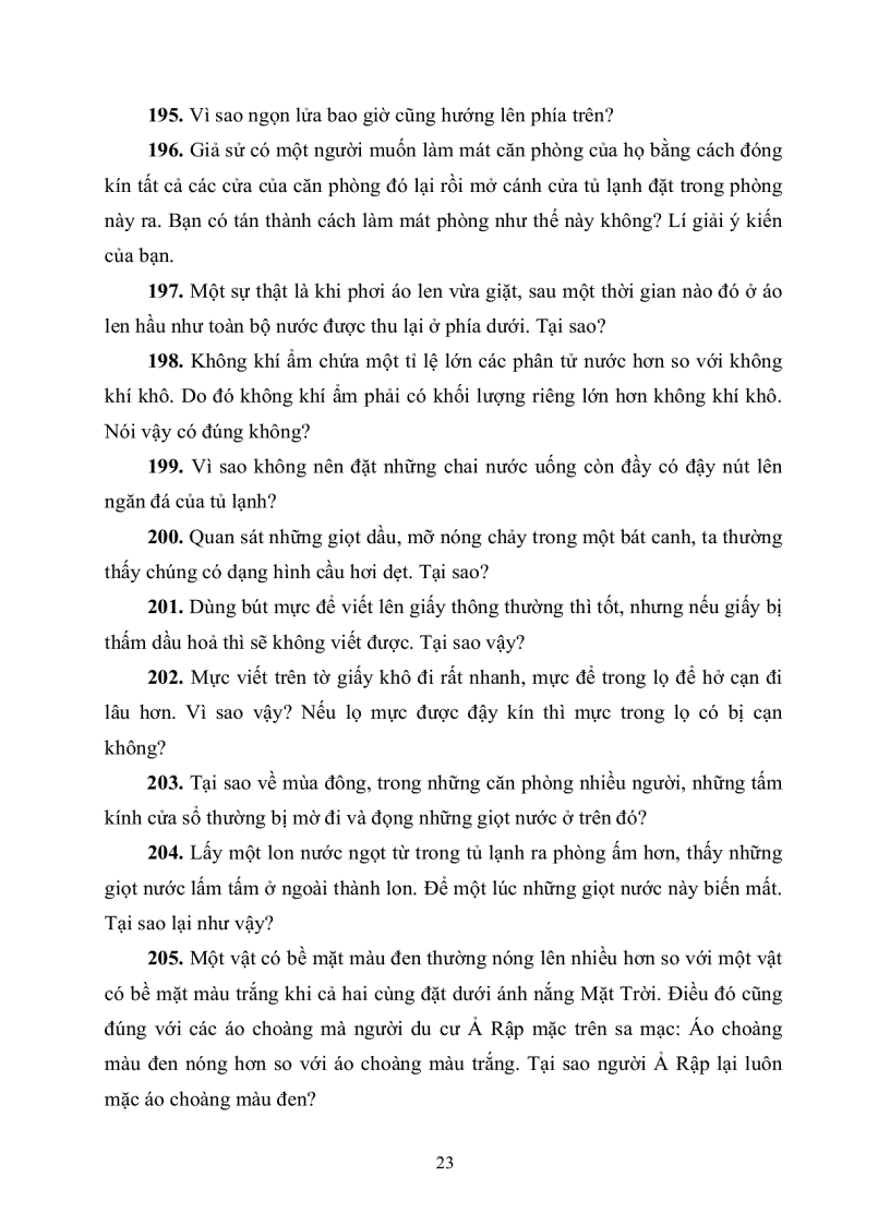 image for page Tuyển tập câu hỏi định tính vật lý hay