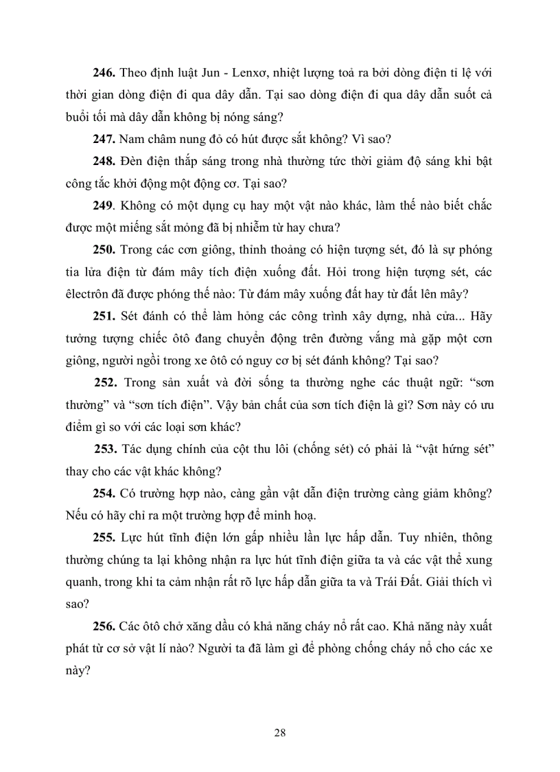 image for page Tuyển tập câu hỏi định tính vật lý hay