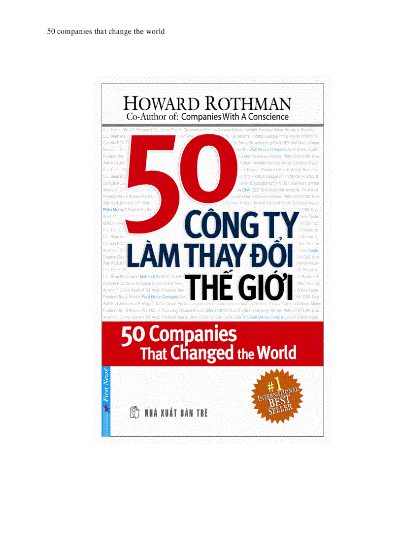 50 Công Ty Làm Thay Đổi Thế Giới Howard Rothman