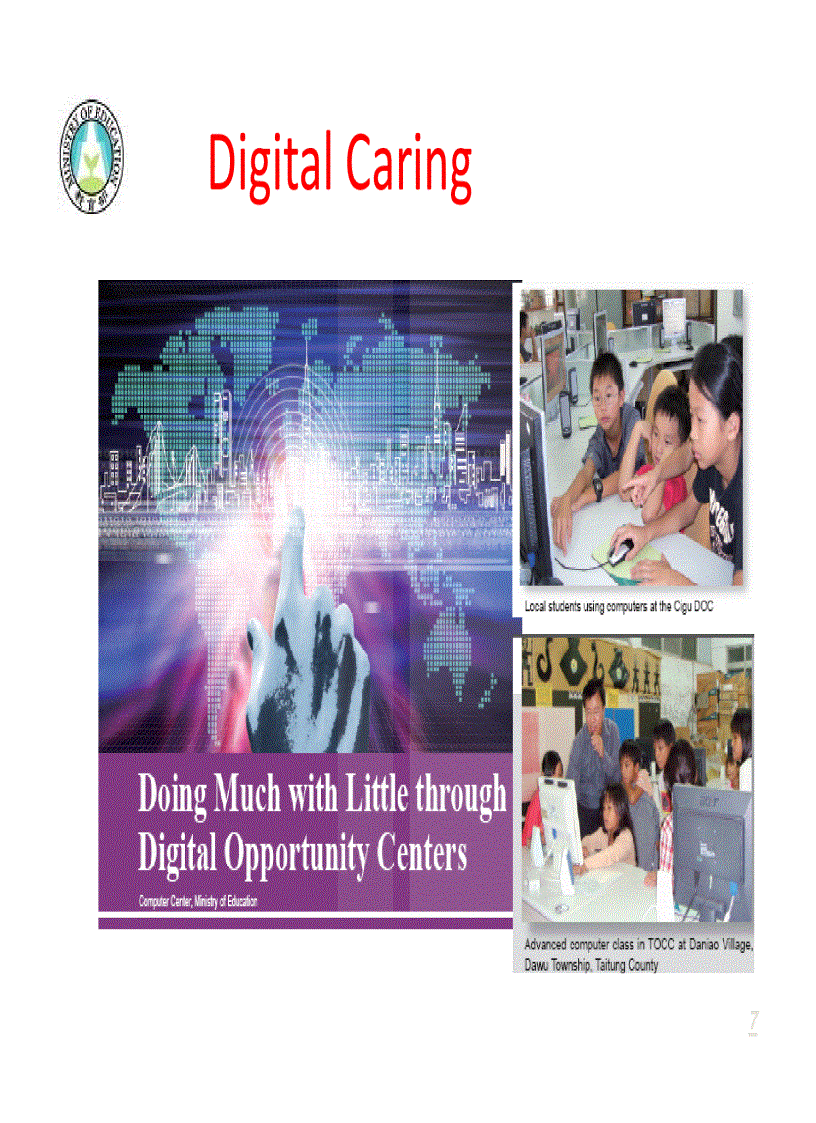 image for page Bridging the Digital Divide Shan Min Han MOE Taiwan