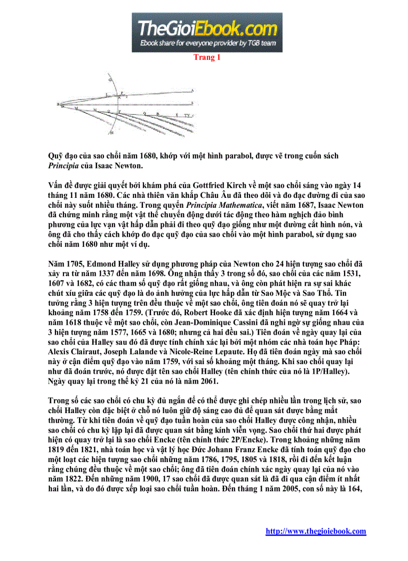 image for page Sách nói về sao chổi