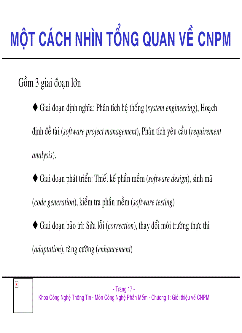 image for page Bài giảng về công nghệ phần mềm