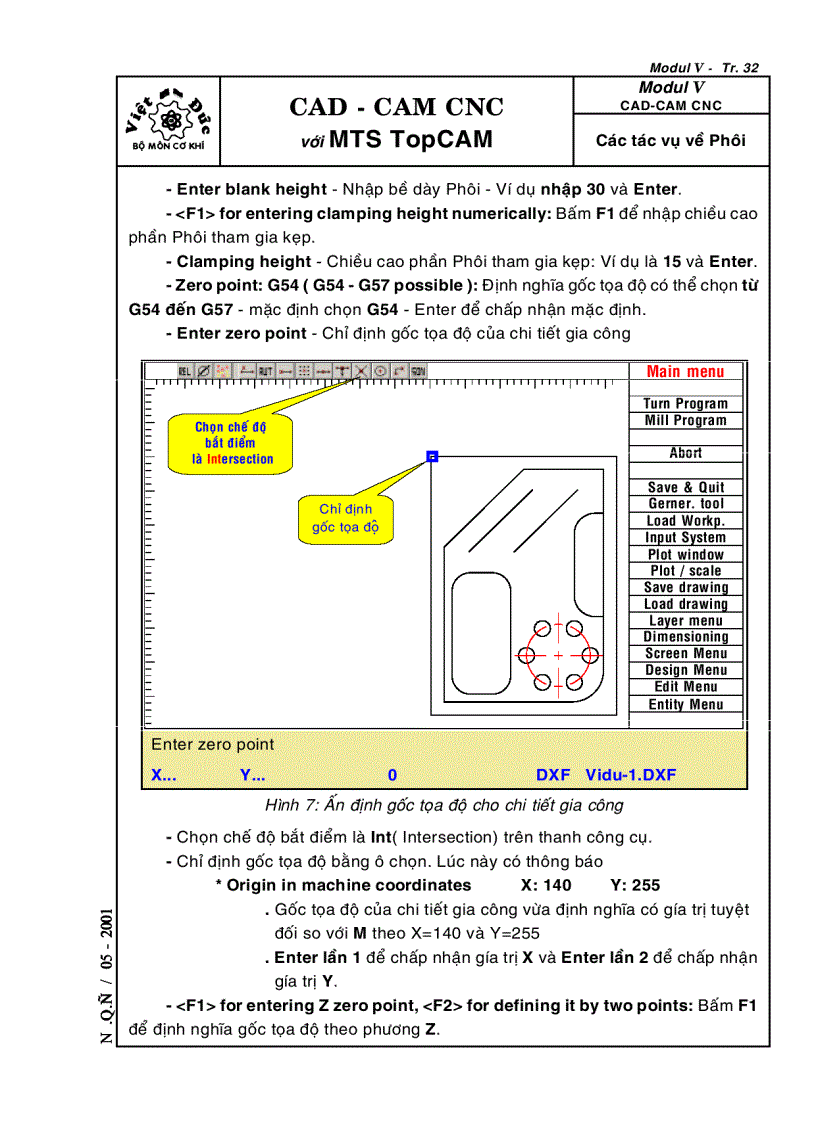 image for page Kỹ thuật lập trình phay CNC với MTS CAD CAM