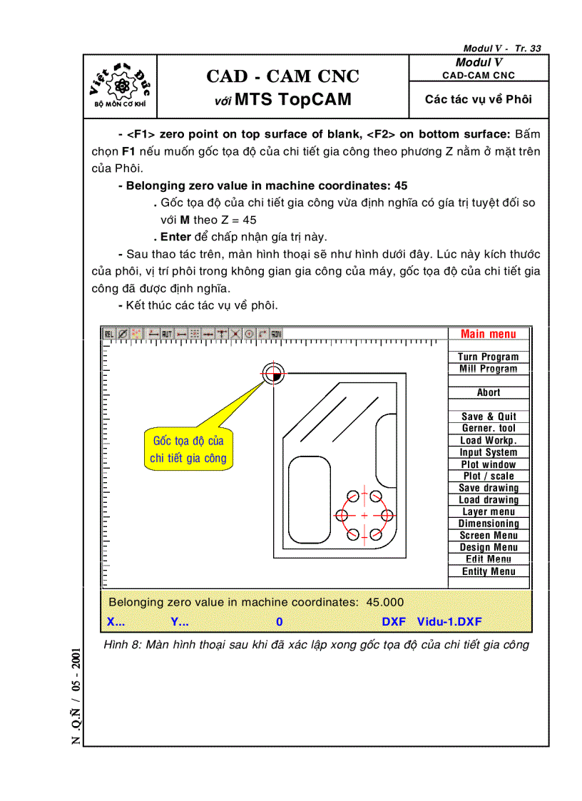 image for page Kỹ thuật lập trình phay CNC với MTS CAD CAM