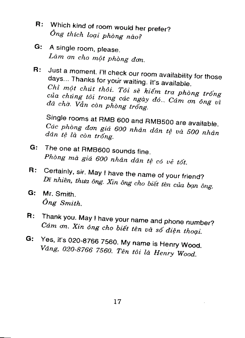 image for page Tiếng anh dịch vụ khách sạn