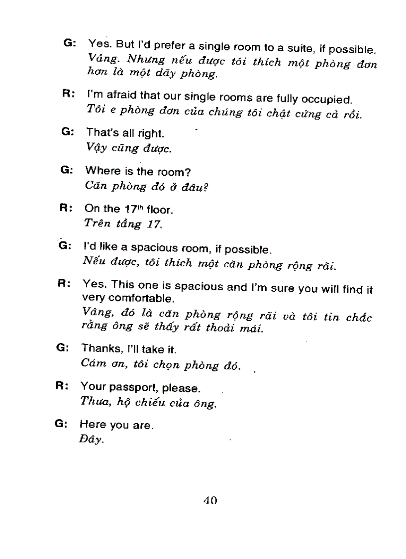 image for page Tiếng anh dịch vụ khách sạn