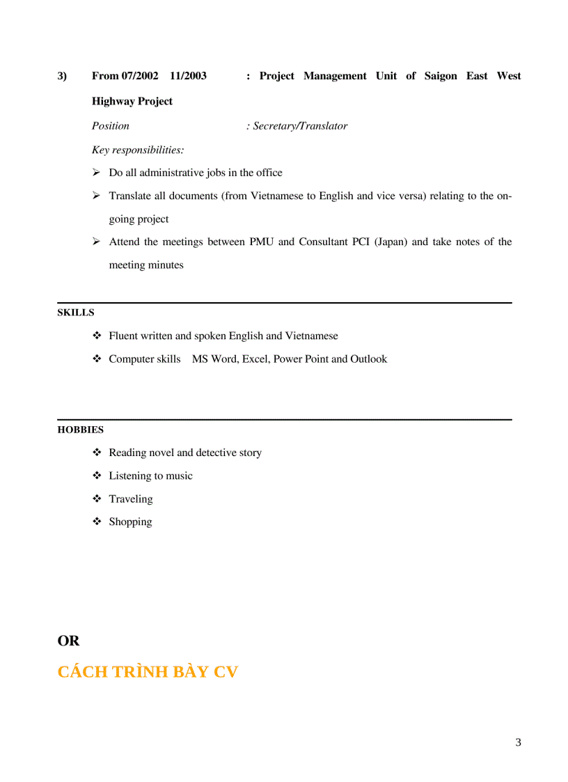 image for page Tập hợp các mẫu CV bằng tiếng anh