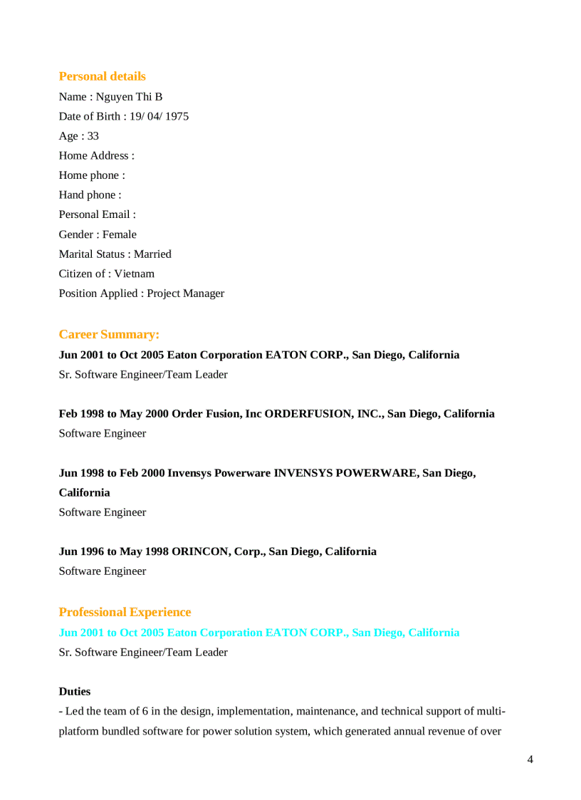 image for page Tập hợp các mẫu CV bằng tiếng anh