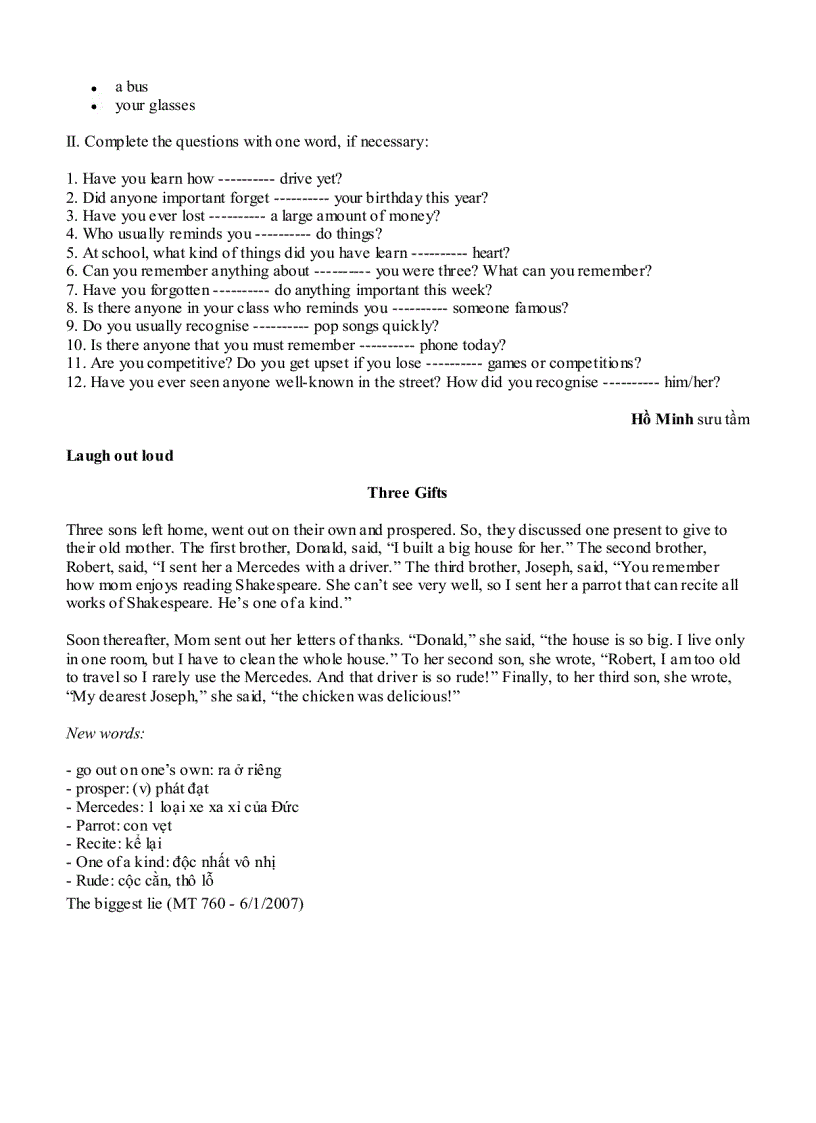 image for page Học tiếng anh qua những câu song ngữ anh việt