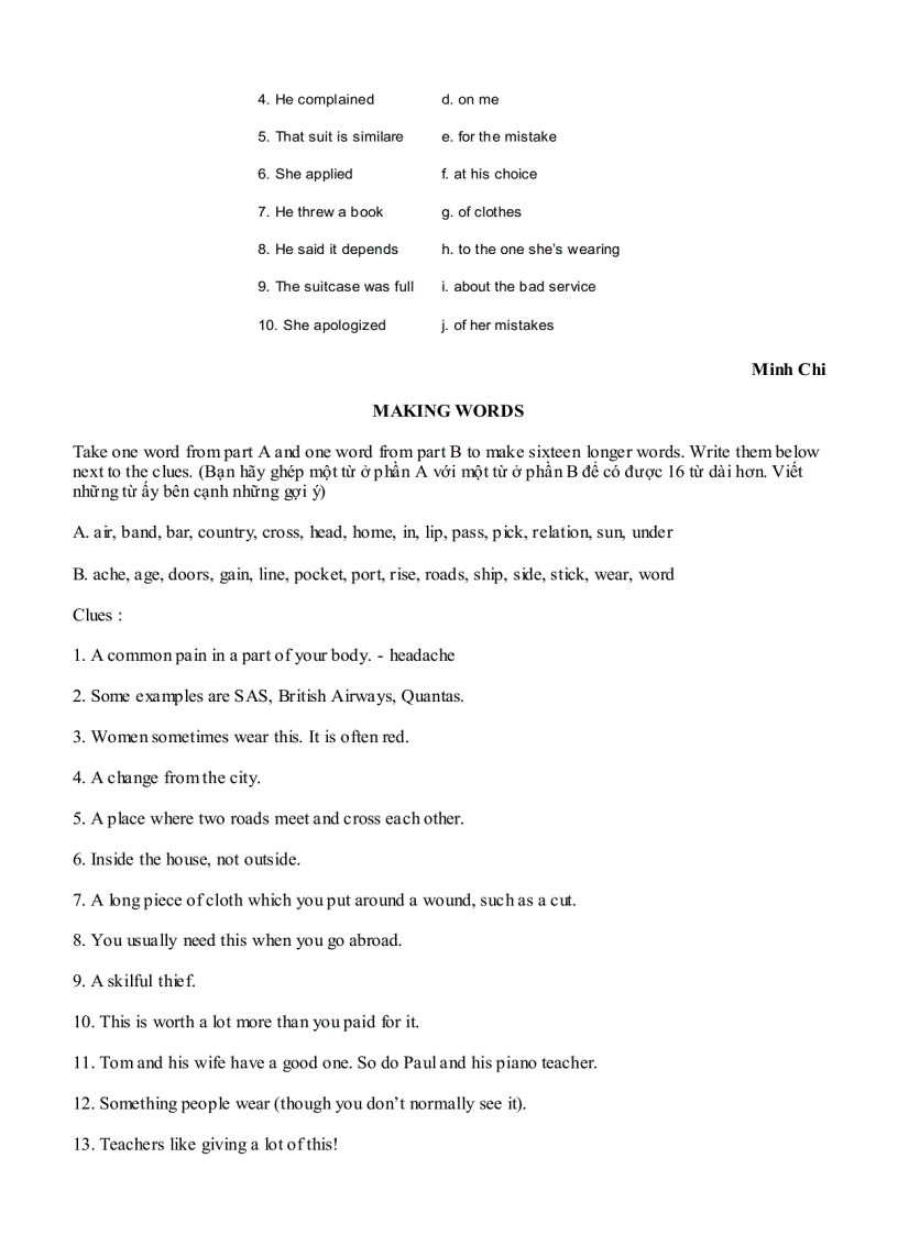 image for page Học tiếng anh qua những câu song ngữ anh việt