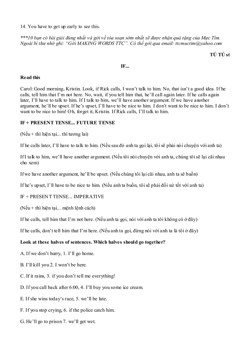 image for page Học tiếng anh qua những câu song ngữ anh việt