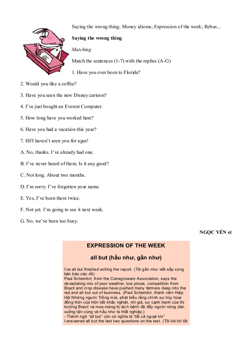 image for page Học tiếng anh qua những câu song ngữ anh việt