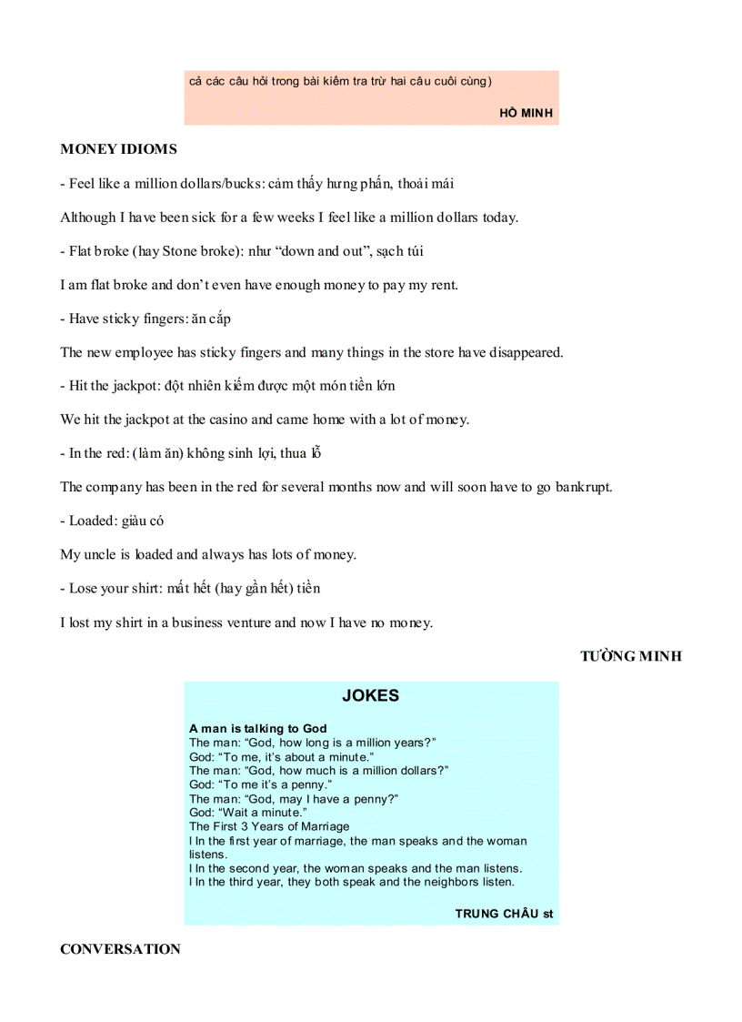 image for page Học tiếng anh qua những câu song ngữ anh việt