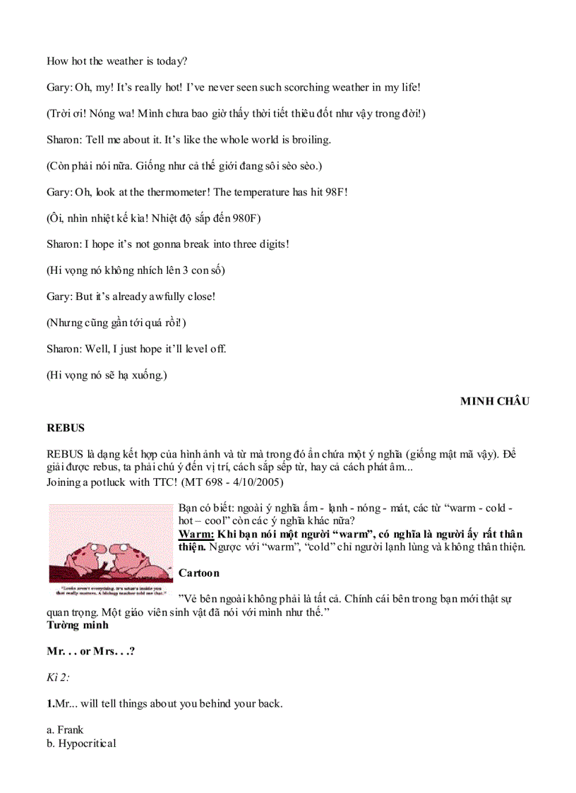 image for page Học tiếng anh qua những câu song ngữ anh việt