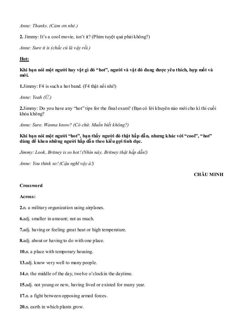 image for page Học tiếng anh qua những câu song ngữ anh việt