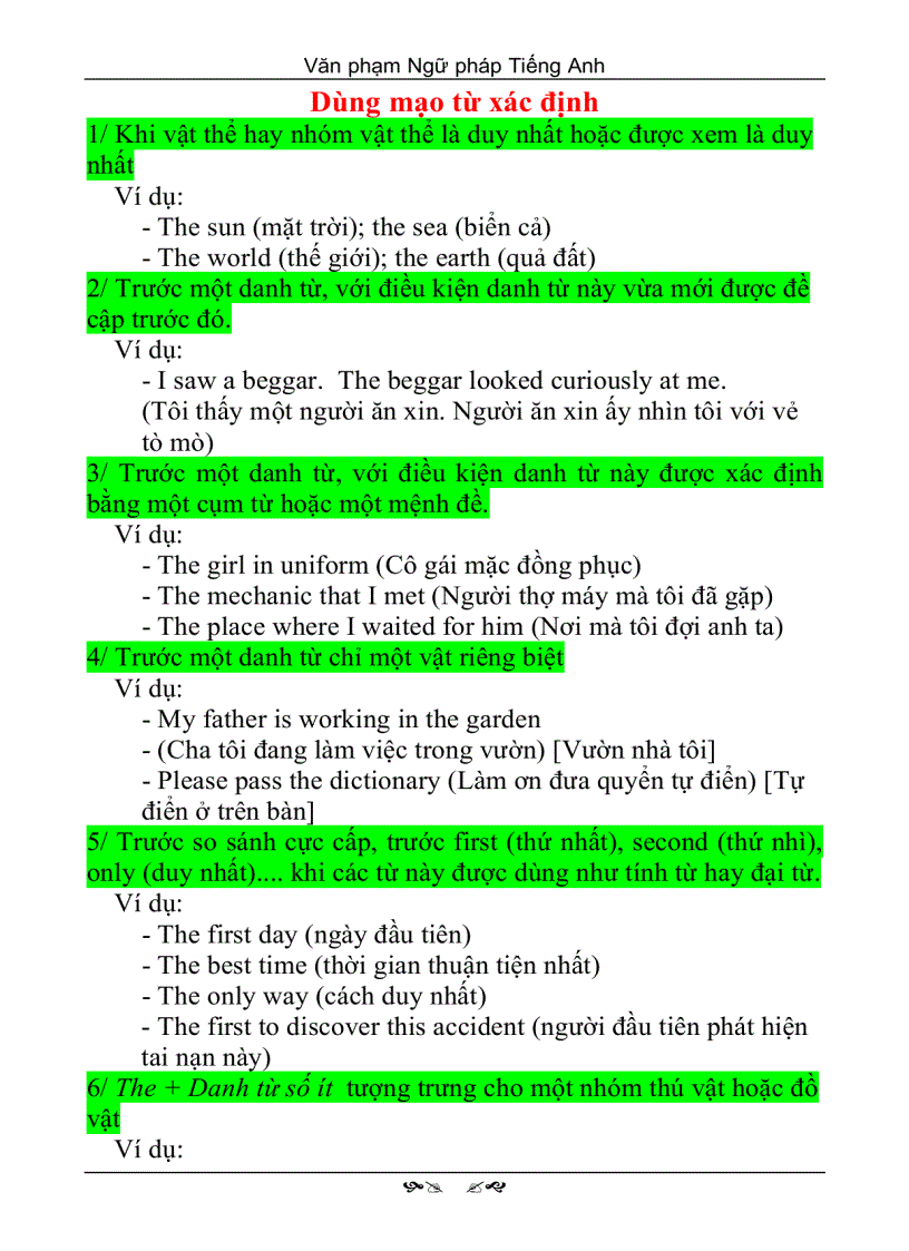 image for page Các mạo từ bất định trong tiếng anh