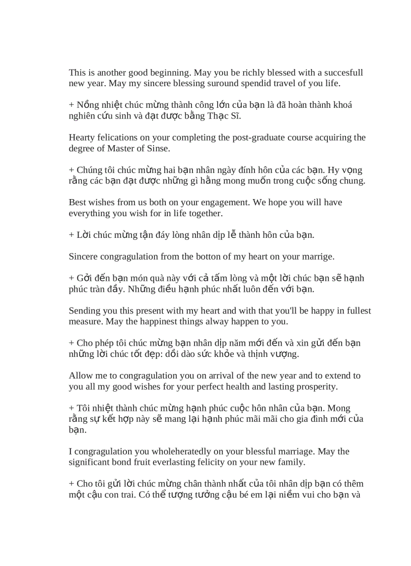 image for page Những lời chúc hay bằng tiếng anh