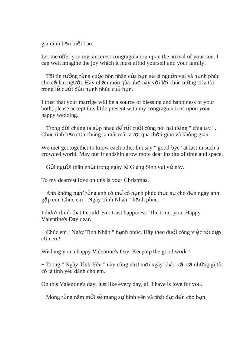 image for page Những lời chúc hay bằng tiếng anh