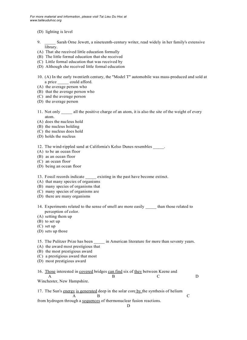 image for page Đề thi TOEFL năm 1997