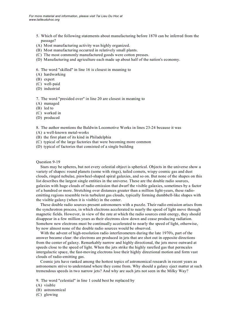 image for page Đề thi TOEFL năm 1997