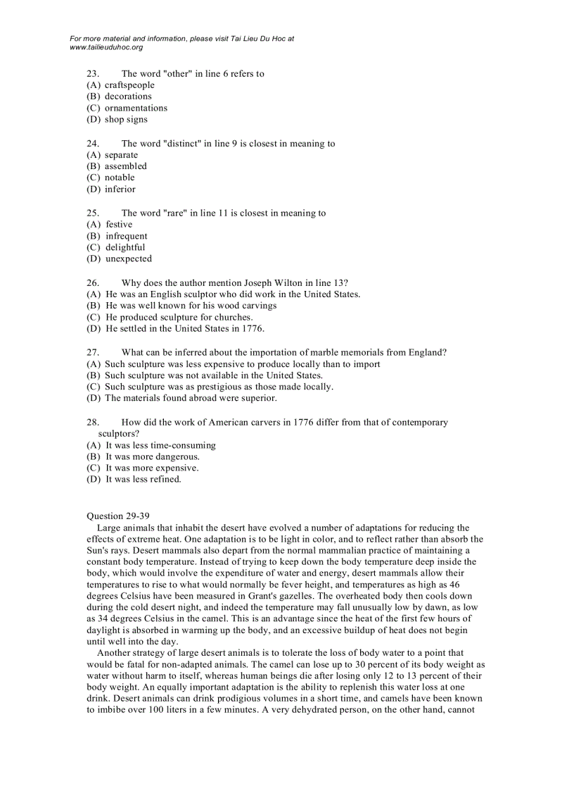 image for page Đề thi TOEFL năm 1997